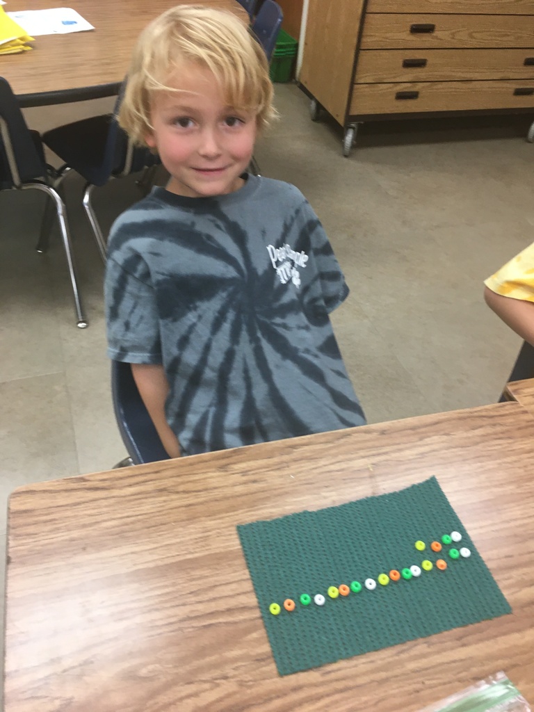 boy in a black tie dye shirt showing off his pattern