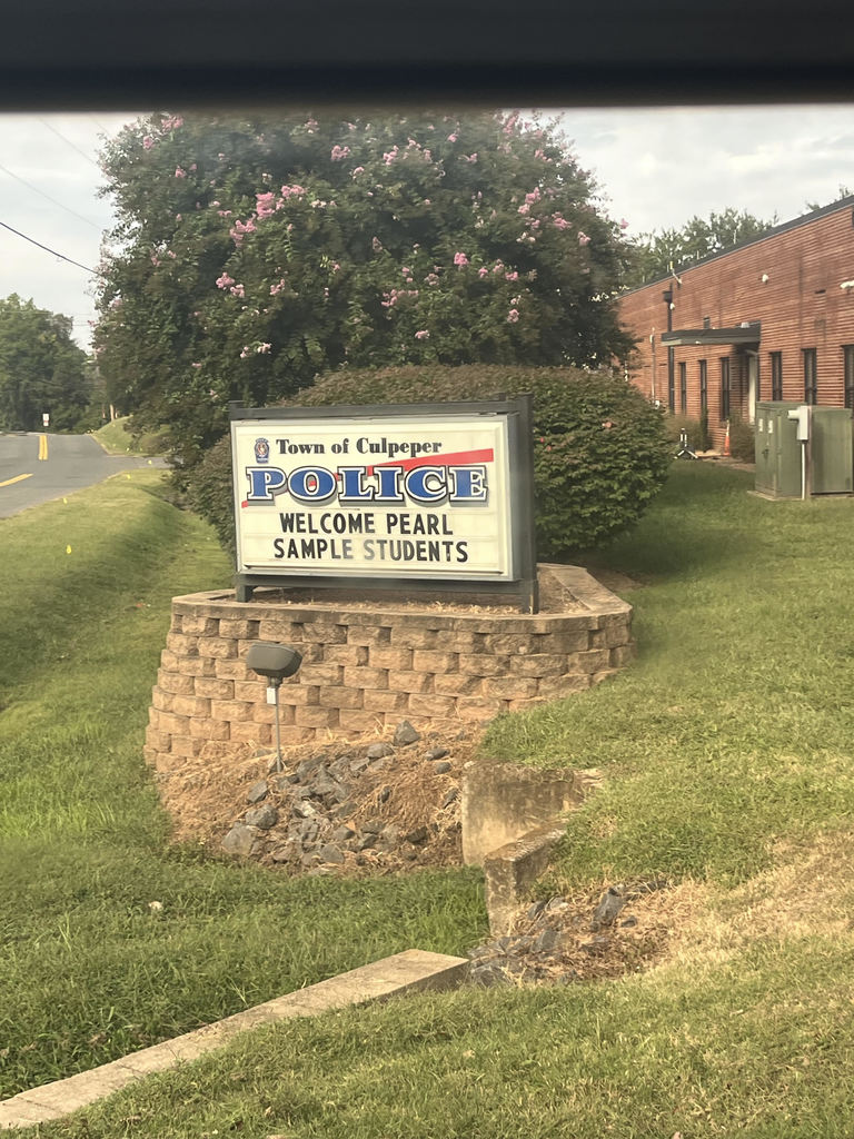 Sign outside of Culpeper Police Department
