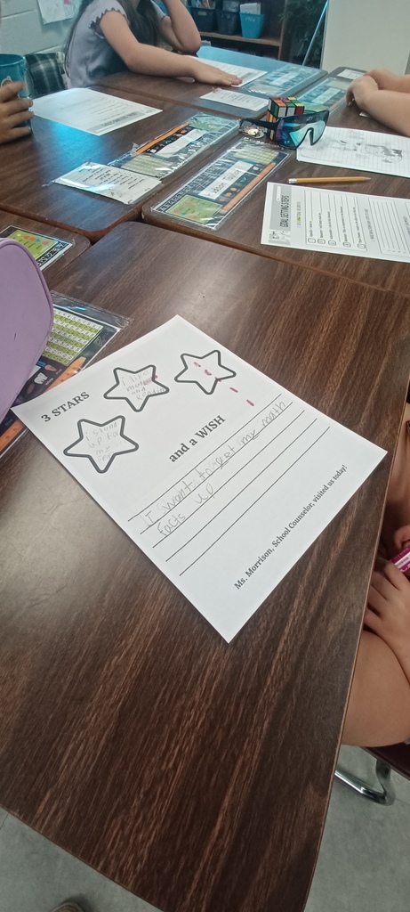 In Ms. Ciccarone's 3rd Grade class, students are pictured here practicing synonyms and antonyms with beebots. Earlier, they were learning to set goals and work toward achieving them! #teamwork