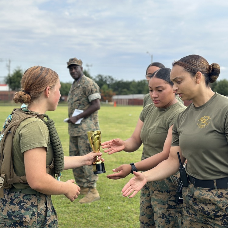 Our MCJROTC Raider took 2nd place overall and broke the course record for the fast rope bridge time.