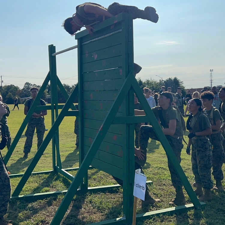Our MCJROTC Raider took 2nd place overall and broke the course record for the fast rope bridge time.