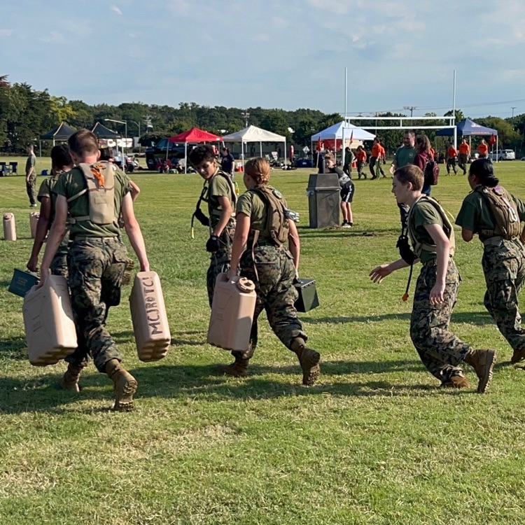Our MCJROTC Raider took 2nd place overall and broke the course record for the fast rope bridge time.