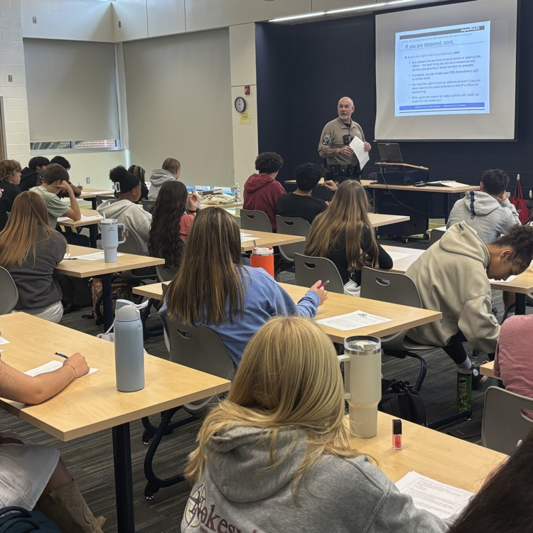 Thank you to our school resource officer, Deputy VanderWall for presenting to our driver’s education classes today. #BDP #BetterEveryDay #ForksUp