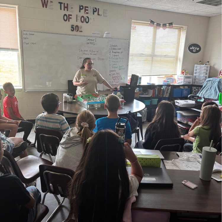 AGR 4th graders got a visit from Stephanie DeNicola from Culpeper Soil and Water Conservation District to discuss watershed!  Thanks CSWCD!