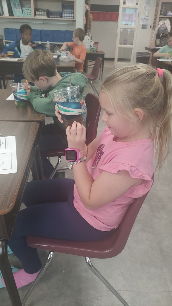This week Mrs. White's class completed a science experiment to observe the states of matter. They made "Mystery Matter Brew" and recorded their observations of solid (sherbert) and liquid/gas (Sprite). Oh, and they ate their matter brew, too!