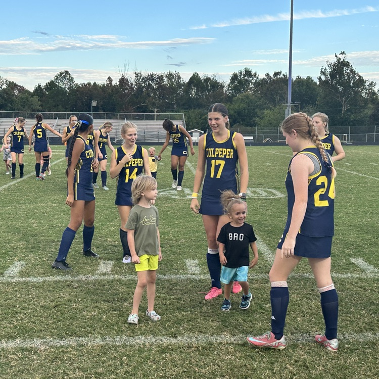 It was great to have the Little Blues join us tonight at the field hockey gams. They cheered the Blue  Devils on to two victories against Spotsylvania; both JV and varsity won! #ForksUp