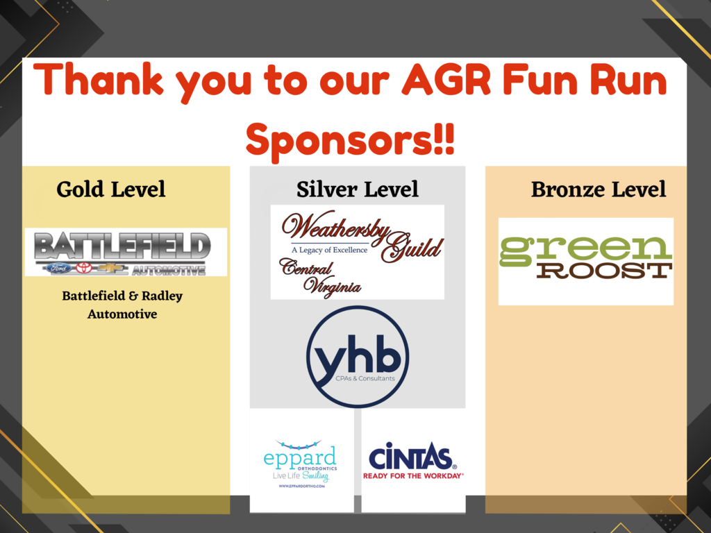 Sponsorship poster showing various levels of donations