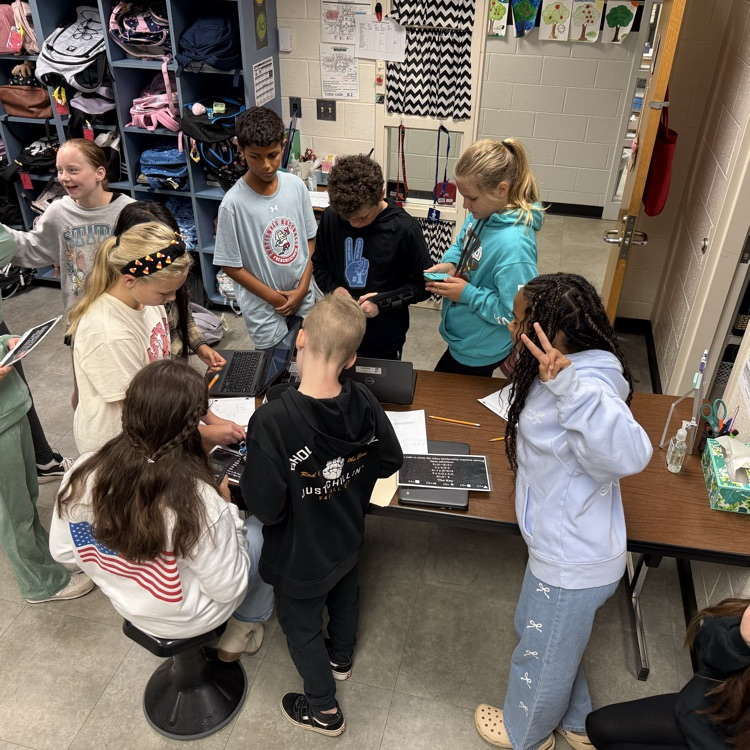 AGR fifth graders worked this week on a math break out covering the order of operations prime and composite numbers and multi step word problems.  Pictured here is Mrs. Day's class.  So far the success rate has been 100%.!