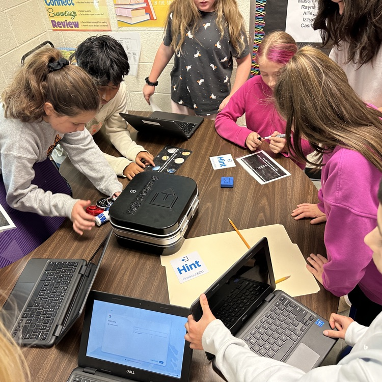 AGR fifth graders worked this week on a math break out covering the order of operations prime and composite numbers and multi step word problems.  Pictured here is Mrs. Day's class.  So far the success rate has been 100%.!