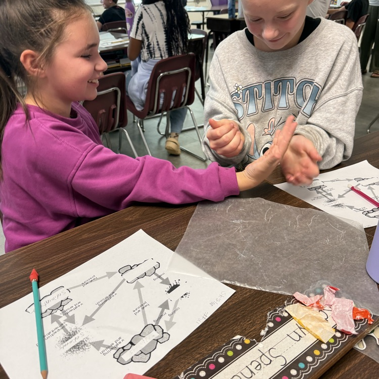 Later in the day, Mrs. Day's class worked on the rock cycle using Starburst.  What a tasty treat day