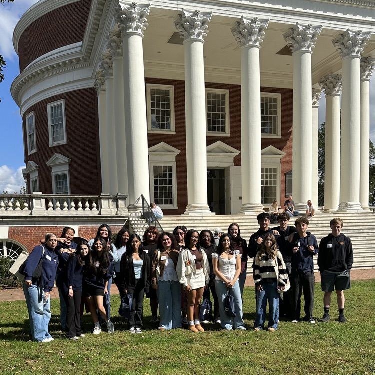 Yesterday, our college counselor, Ms. Ahmed, led a student tour of the UVA grounds. What a great way for our students to see a potential post secondary opportunity. #BetterEveryDay