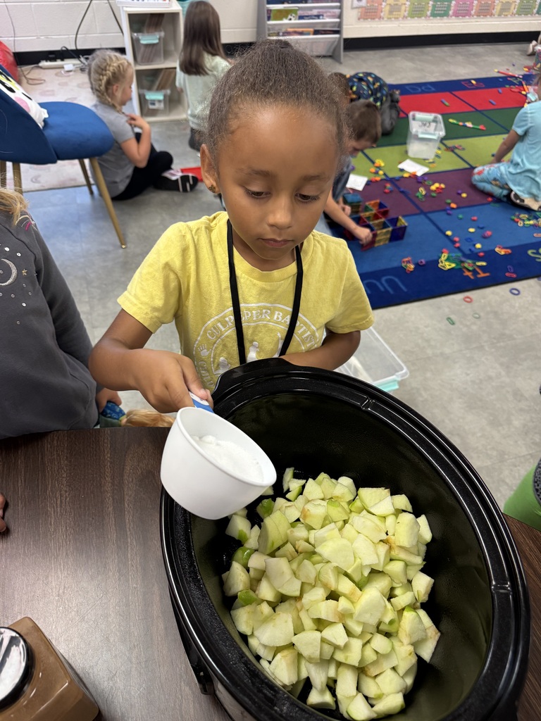 🍎 Sweet science and math came together in our kitchen today as tiny hands measured, poured, and stirred their way to homemade applesauce! Our young chefs put their measuring skills to work, transforming fresh apples into a delicious treat. The classroom filled with warm cinnamon aromas as our crockpot worked its magic ✨What a perfect, tasty way to wrap up our apple unit! 🍏
