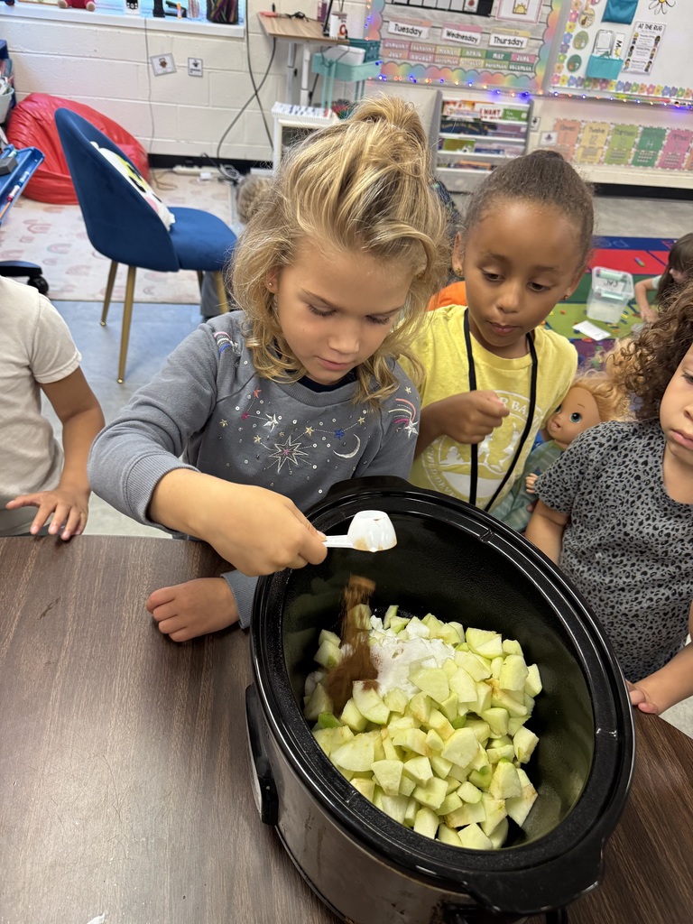🍎 Sweet science and math came together in our kitchen today as tiny hands measured, poured, and stirred their way to homemade applesauce! Our young chefs put their measuring skills to work, transforming fresh apples into a delicious treat. The classroom filled with warm cinnamon aromas as our crockpot worked its magic ✨What a perfect, tasty way to wrap up our apple unit! 🍏
