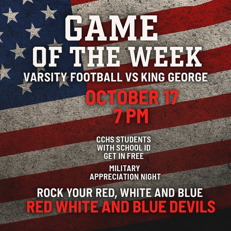 Game of the Week: Varsity football vs King George, Oct 17