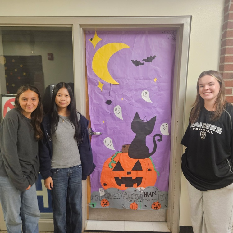 Shout out to Mr. Jennings' students, Felicity, Han, and Alyssa for decorating his classroom door.