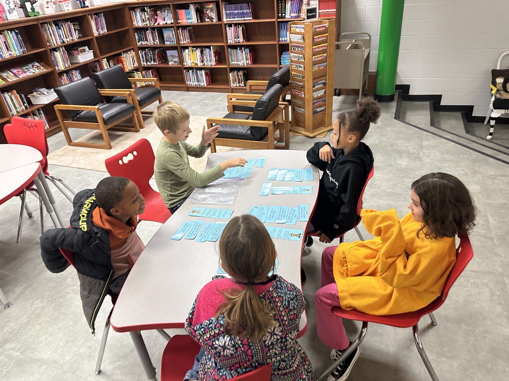 Pictured here are students in library doing an introduction to tall tales - be sure to ask your children this week about what they did in library!