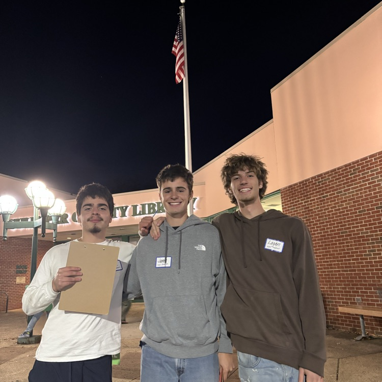 Mrs. Elkins and Mr. Eisenhower spent the day at the Culpeper County Public Library conducting an exit poll with students from the CCHS AP Statistics class!