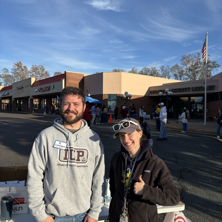 Mrs. Elkins and Mr. Eisenhower spent the day at the Culpeper County Public Library conducting an exit poll with students from the CCHS AP Statistics class!