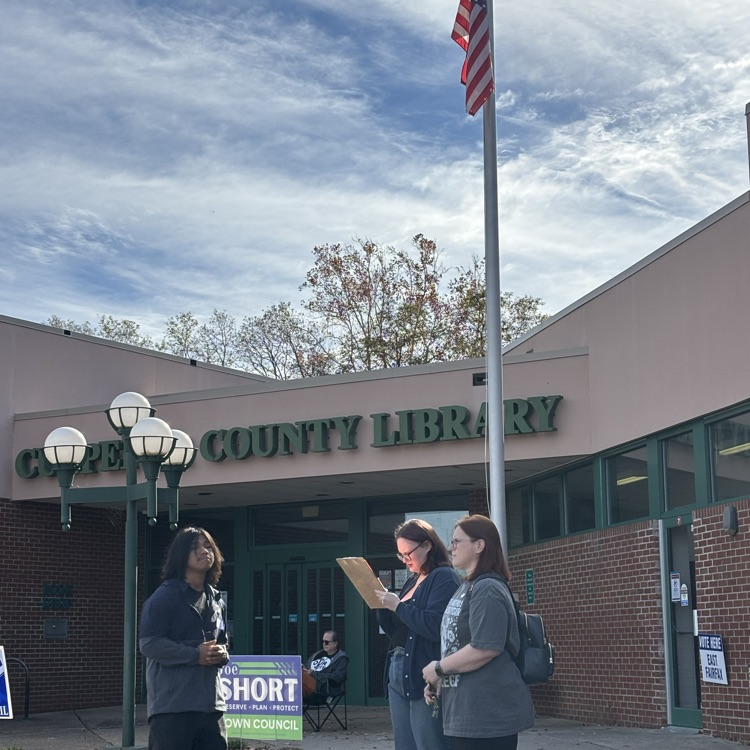 Mrs. Elkins and Mr. Eisenhower spent the day at the Culpeper County Public Library conducting an exit poll with students from the CCHS AP Statistics class!