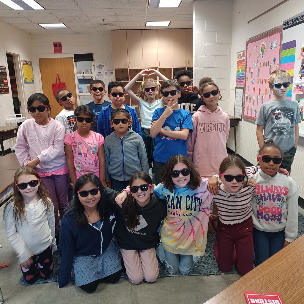 Ms.C's third graders are so bright that they need to wear shades!