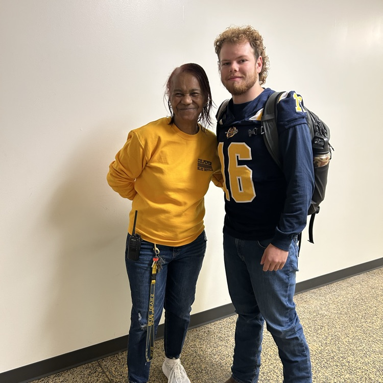 Brendyn Stover asked Mrs. Jackson to wear his jersey today. What a blessing our staff is in the lives of our students and vice versa. There's no place we would rather be and no one else we would rather do it with. #BDP #BetterEveryDay #ForksUp