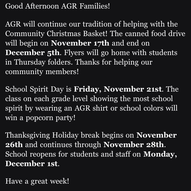 Here is today's robo call. Please call (540) 825-0616 for any questions.