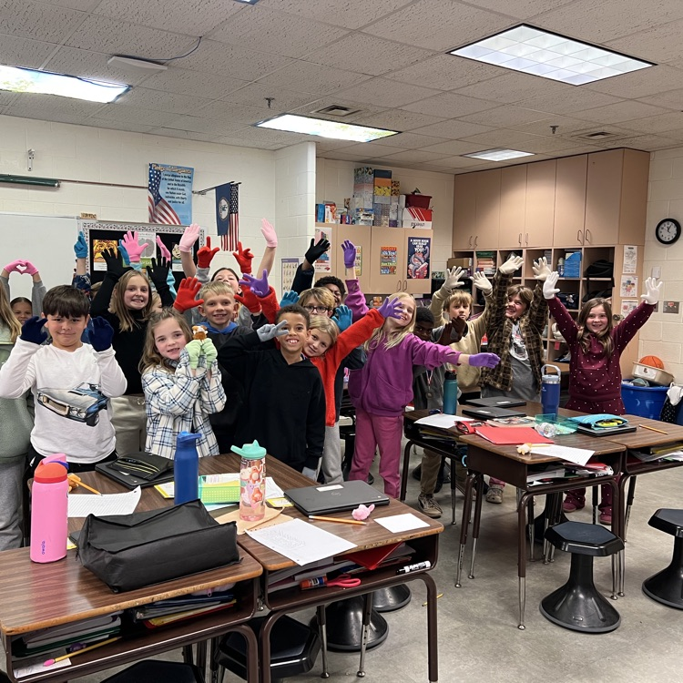 Bristol’s mom sent in mittens for every student to have warm hands at recess