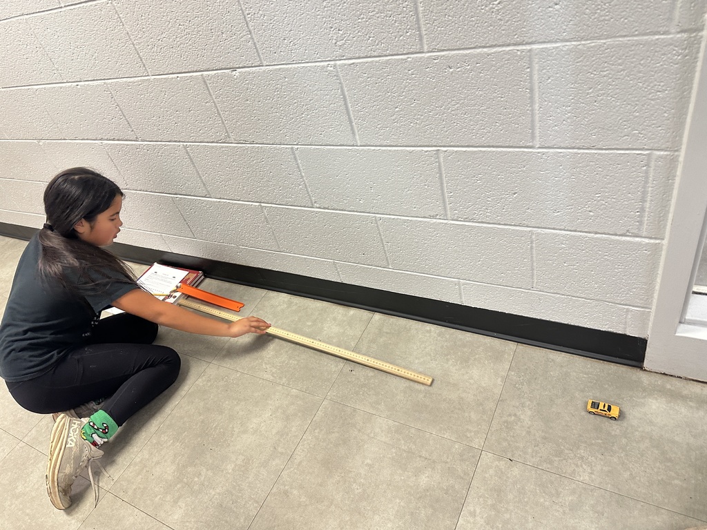Students in Ms. Sheads' class are testing three different masses with force and motion. They are measuring the distance a cup traveled after rolling different sized balls into the cup! Everyone hypothesized correctly that the ball with more mass would push the cup furthest. Meanwhile, students in Mrs. Day's class also worked with the same concepts, except with ramps and cars.  Such great teaching and learning happens everyday at AGR!