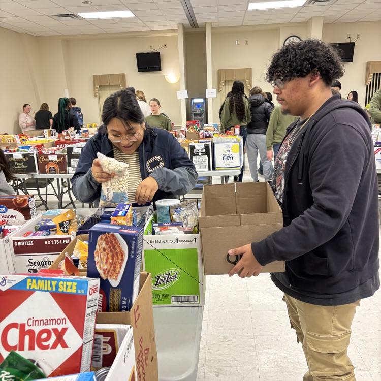 Our Leadership students truly put leadership into action this week! They volunteered with the Community Christmas Basket program, helping pack boxes of food and bags of toys for families right here in our community.