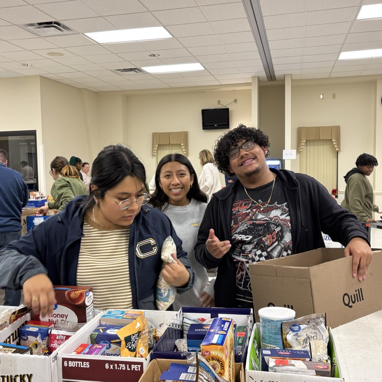 Our Leadership students truly put leadership into action this week! They volunteered with the Community Christmas Basket program, helping pack boxes of food and bags of toys for families right here in our community.