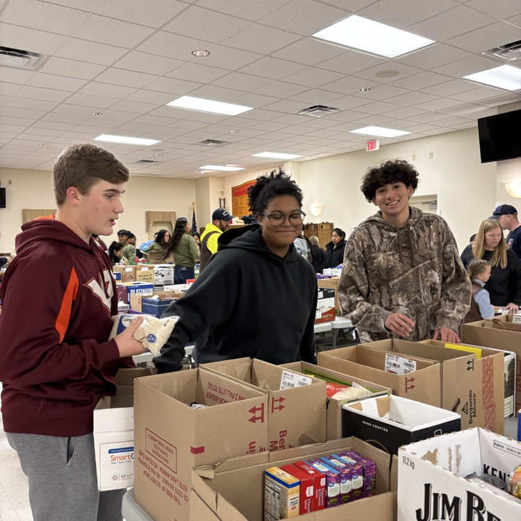 Our Leadership students truly put leadership into action this week! They volunteered with the Community Christmas Basket program, helping pack boxes of food and bags of toys for families right here in our community.