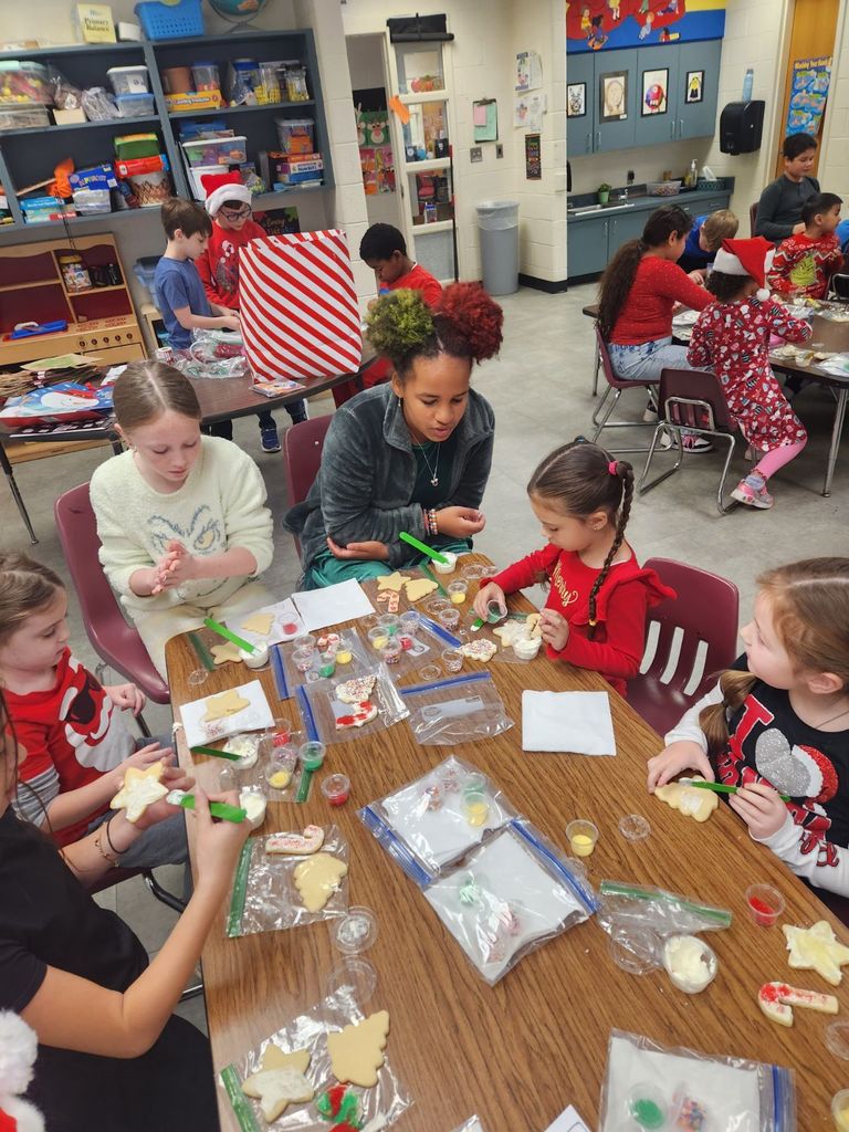 Last year of Mrs. Hallett's cookies (Mr. Hallet's mom). For over a decade, she has poured her heart into these cookies to see kids smile and have fun. Thanks Mrs. Hallett for all the years of smiles and fun!