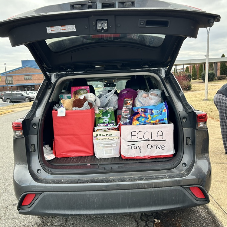 Today our hearts (and our car!) are full. Thanks to the incredible generosity of our community, the Little Blues Preschool/ FCCLA toy drive filled an entire car with toys headed to a Culpeper Hospital ER.