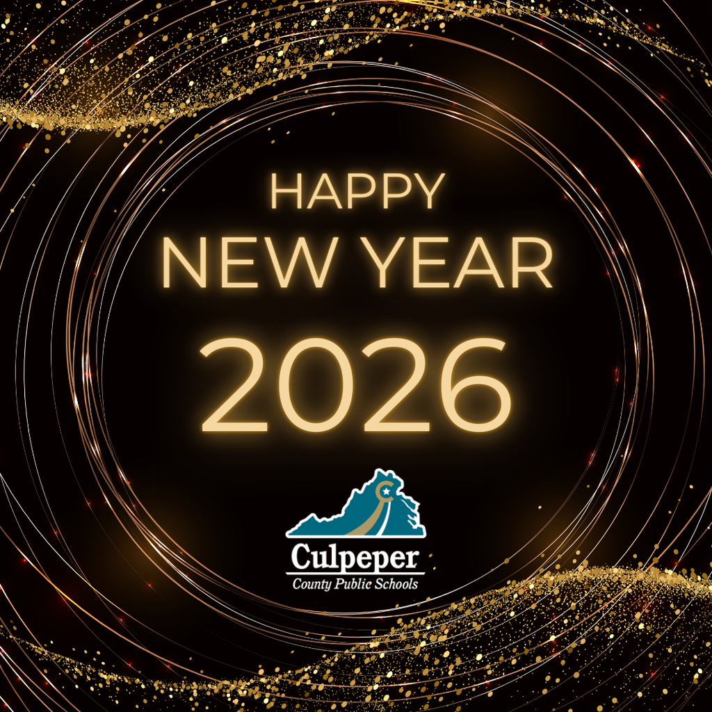 black and gold graphic that says happy new year 2026 in gold letters with the ccps logo 