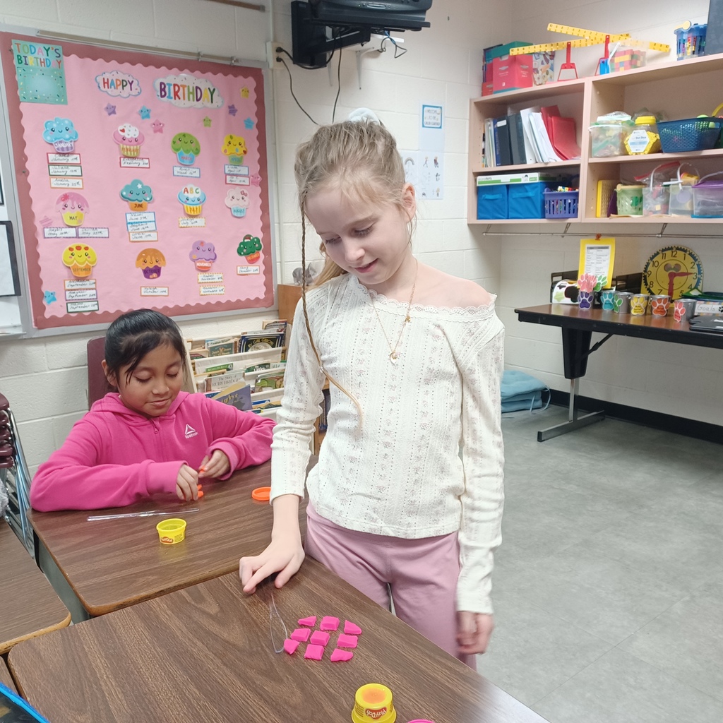 Ms.C's 3rd class came back from their winter break ready to learn. We are having fun with fractions today in math class.