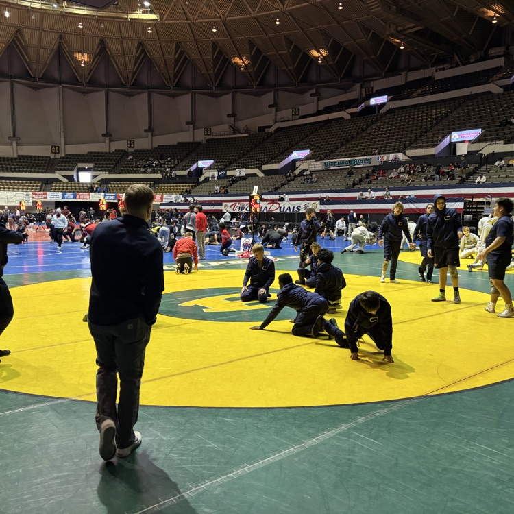The Blue Devils Men's Wrestling Team has arrived at the Hampton Coliseum for the Virginia Duals. What a great venue! #BDP #BetterEveryDay #ForksUp 