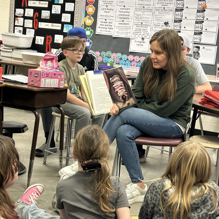 today’s mystery reader in Mrs McFarlands 3rd grade class