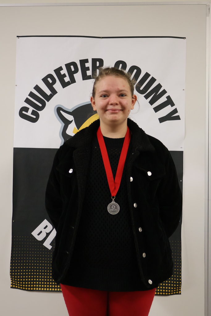 Congratulations to Hayley Lumpkin for earning         1st place in Principles of Entrepreneurship at the District 18 DECA competition! What an awesome achievement—well done, Hayley!  Hayley also finished as the overall 2nd place winner in the Principles of Entrepreneurship category.