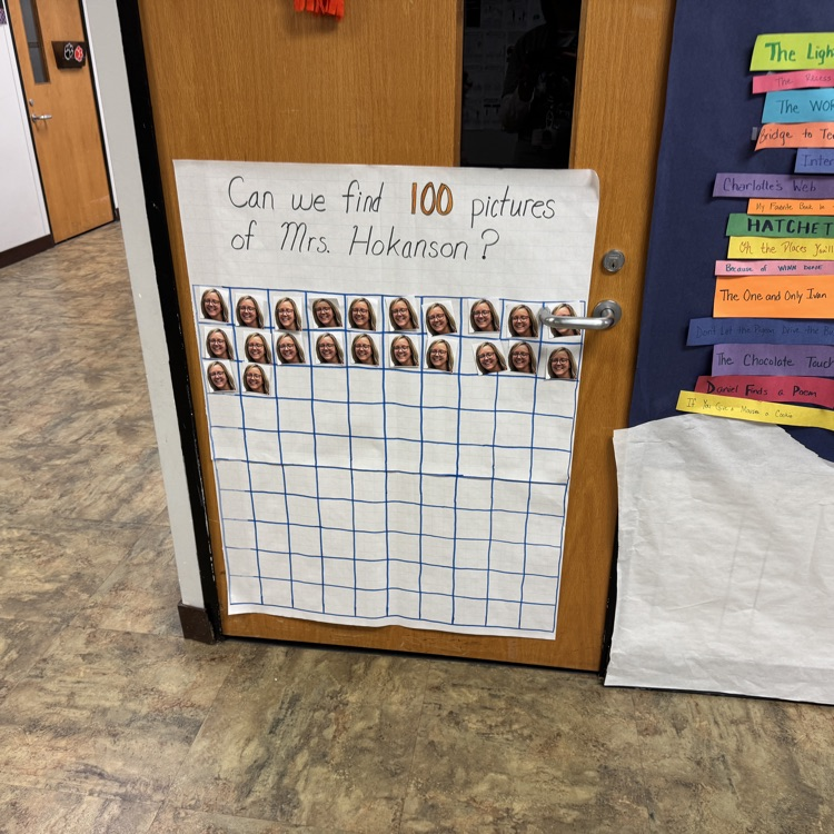 can you find 100 pictures of Mrs. Hokanson?