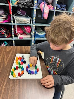 Mrs. Childress’s first grade class realized after midterm testing that grouping tens and ones can be a tricky concept, so they took some time for a throwback review to strengthen their understanding.