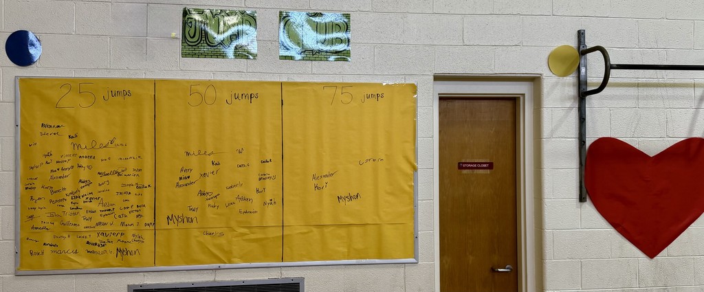 Our “Jump Club”  fro Grades 3-5 is underway… part of our Kids Heart Challenge. 