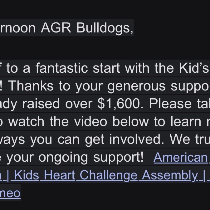 Here is today's Robo call.  Please see the image for themed spirit days this week for kindness week. Clubs are in full gear this week with BAM starting on Tuesday afternoon, Esports on Wednesday morning, and Sports Club Group B on Friday morning.