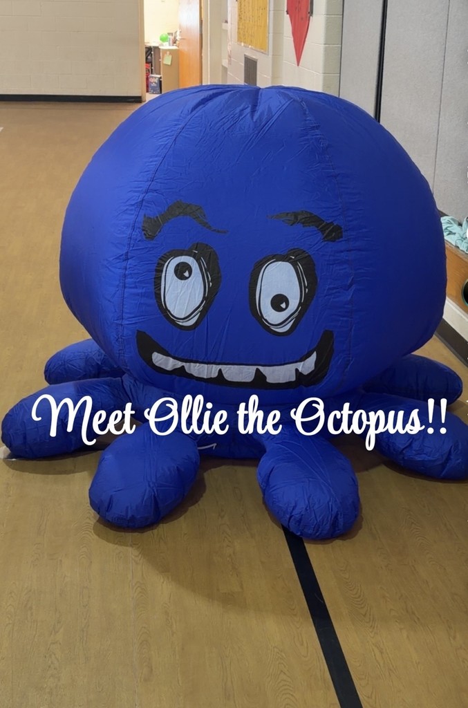 Kindergarteners in Ms. Epstein and Mrs. Henderson classes and  Mrs. Aylor’s 2nd grade class were rewarded today for earning the most tickets in PE for the first semester.  Meet Ollie the Octopus, a new addition to parachute play! 