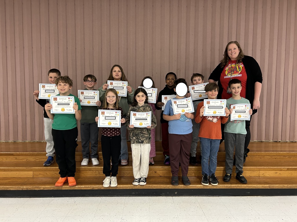 Congratulations to all of our Math 24 participants!  Hosted by gifted teacher Mrs. Marini, here are group pictures of 3rd, 4th, and 5th Graders who put in the time and effort.  