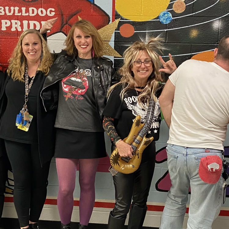 Just some of the teachers who "rocked" kindness day - tomorrow culminates with red, pink, or hearts.  Fitting for Valentines Day!