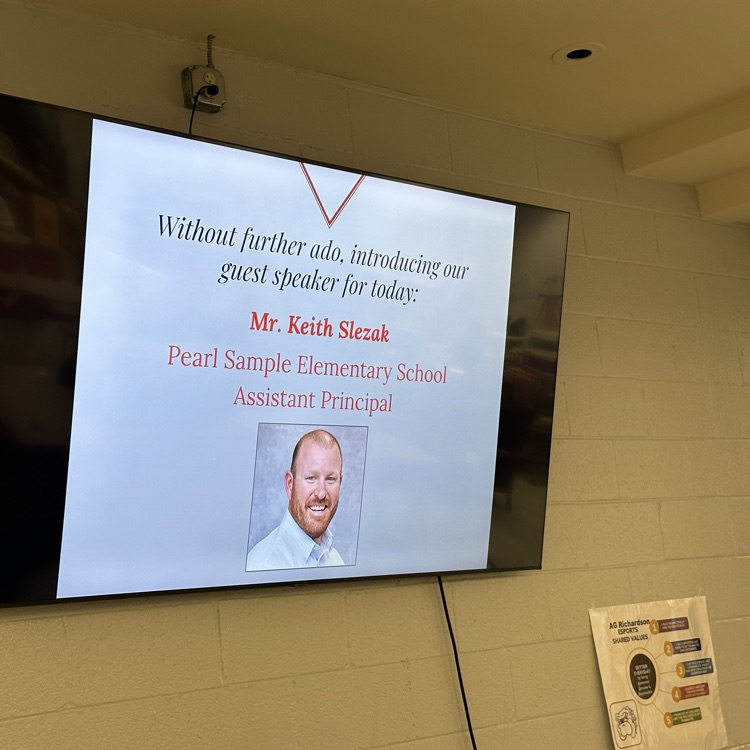 Mr. Keith Slezak, Assistant Principal at Pearl Sample Elementary School, visited BAM this afternoon to discuss dress etiquette and tying a tie.  Thanks to our first guest speaker this year! 