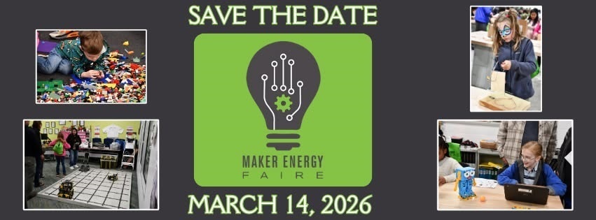 Save the Date! CCPS and Career Partners are proud to host this year's Maker Energy Faire on Saturday, March 14th!