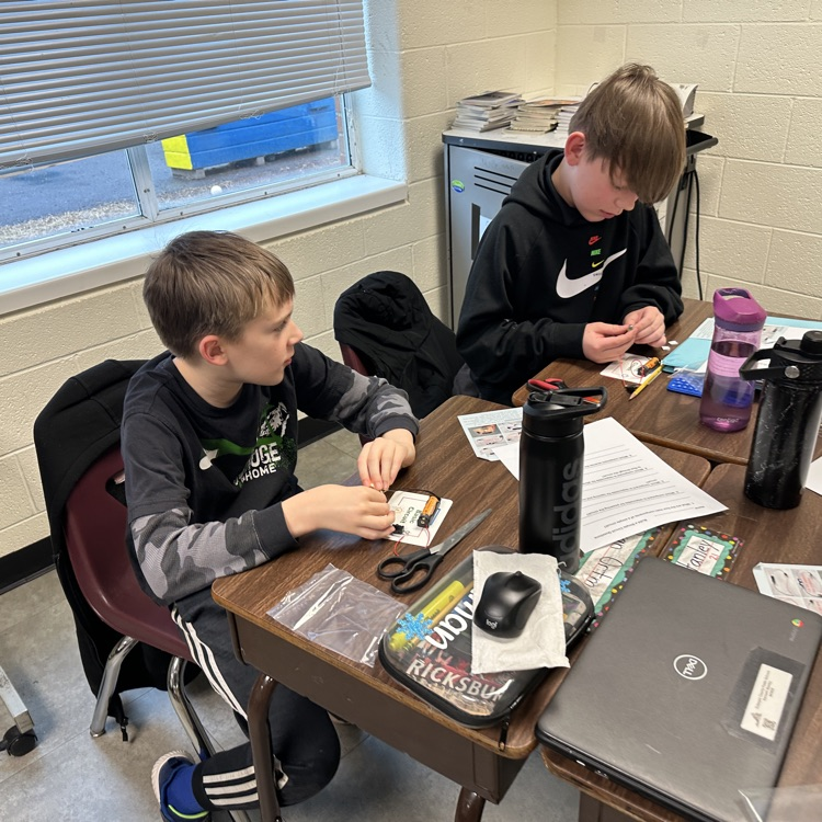 Mr. Berger has a very "bright" class doing an activity on electricity in class.