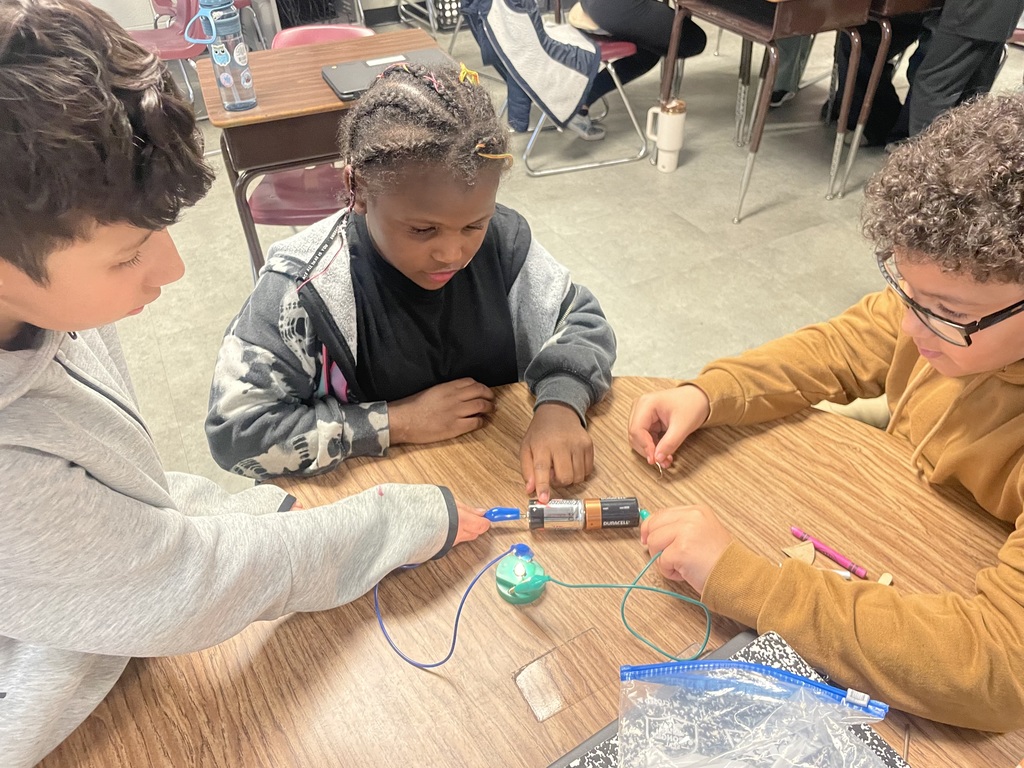 How illuminating!  Mrs. Sheads' 5th Grade students learned that the bigger the battery (or more of them), the brighter the light and more power! Students made closed circuits and then tried different conductors and insulators within their circuits.