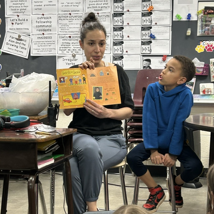 mystery reader visit Mrs McFarland’s class